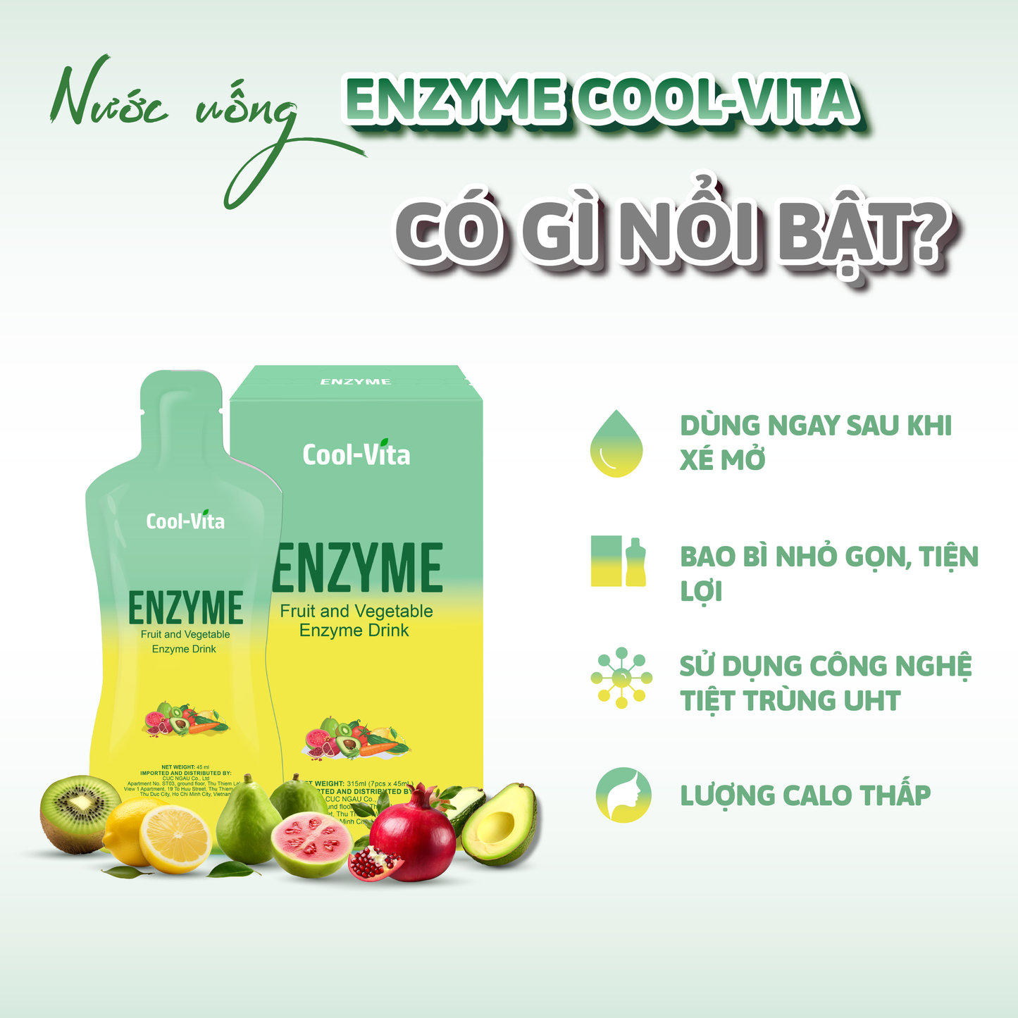 Enzyme Coolvita - 1 thùng ( 16 hộp )