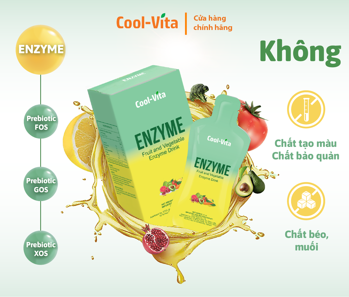 Enzyme Coolvita - 1 thùng ( 16 hộp )