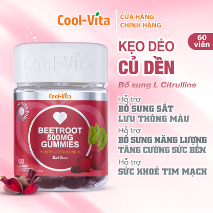 Sỉ 12 Hộp Kẹo Dẻo Củ Dền L-Citrulline Coolvita (60 viên x 3g)/hộp