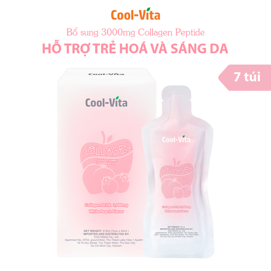 Collagen Peptide 3000mg Cao Cấp Coolvita ( hộp 7 túi )