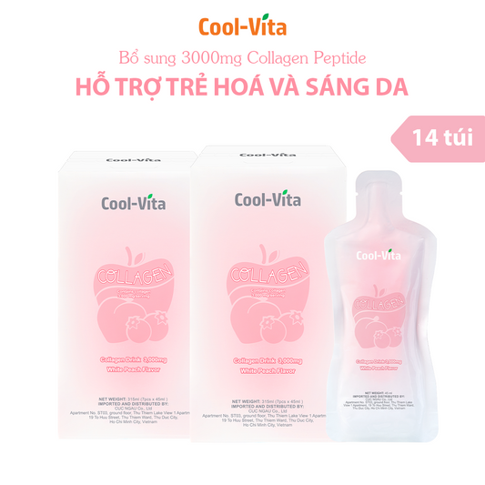 Combo 2 Hộp Collagen Peptide 3000mg Cao Cấp Coolvita