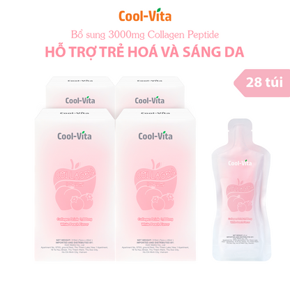 Combo 4 Hộp Collagen Peptide 3000mg Cao Cấp Coolvita