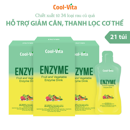 Combo 3 hộp Enzyme Slimkeep Coolvita ( hộp 7 túi )