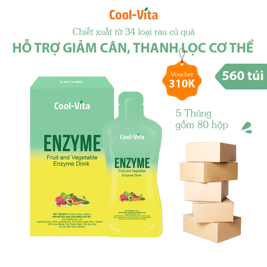 Enzyme Slimkeep Coolvita - 5 thùng ( 80 hộp )