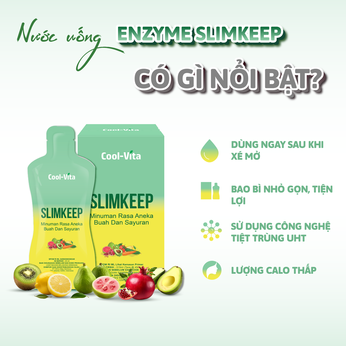 Enzyme Slimkeep Coolvita - 5 thùng ( 80 hộp )