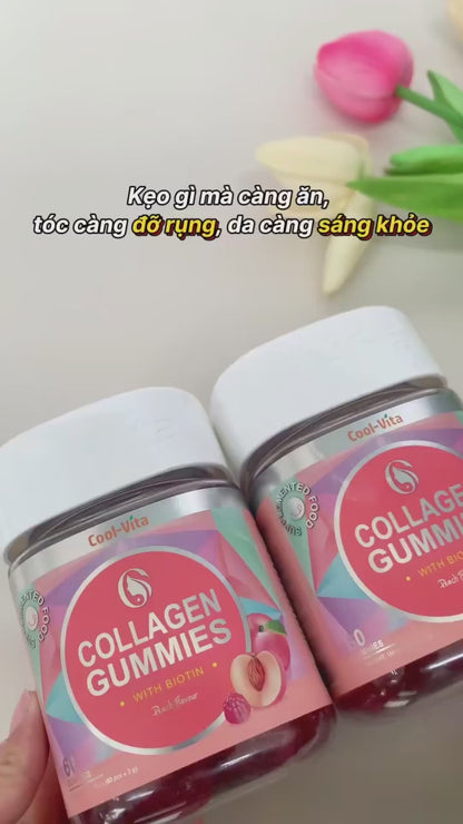 Sỉ 12 hộp Kẹo Dẻo Collagen Biotin CoolVita, (60 viên x 3g)/hộp