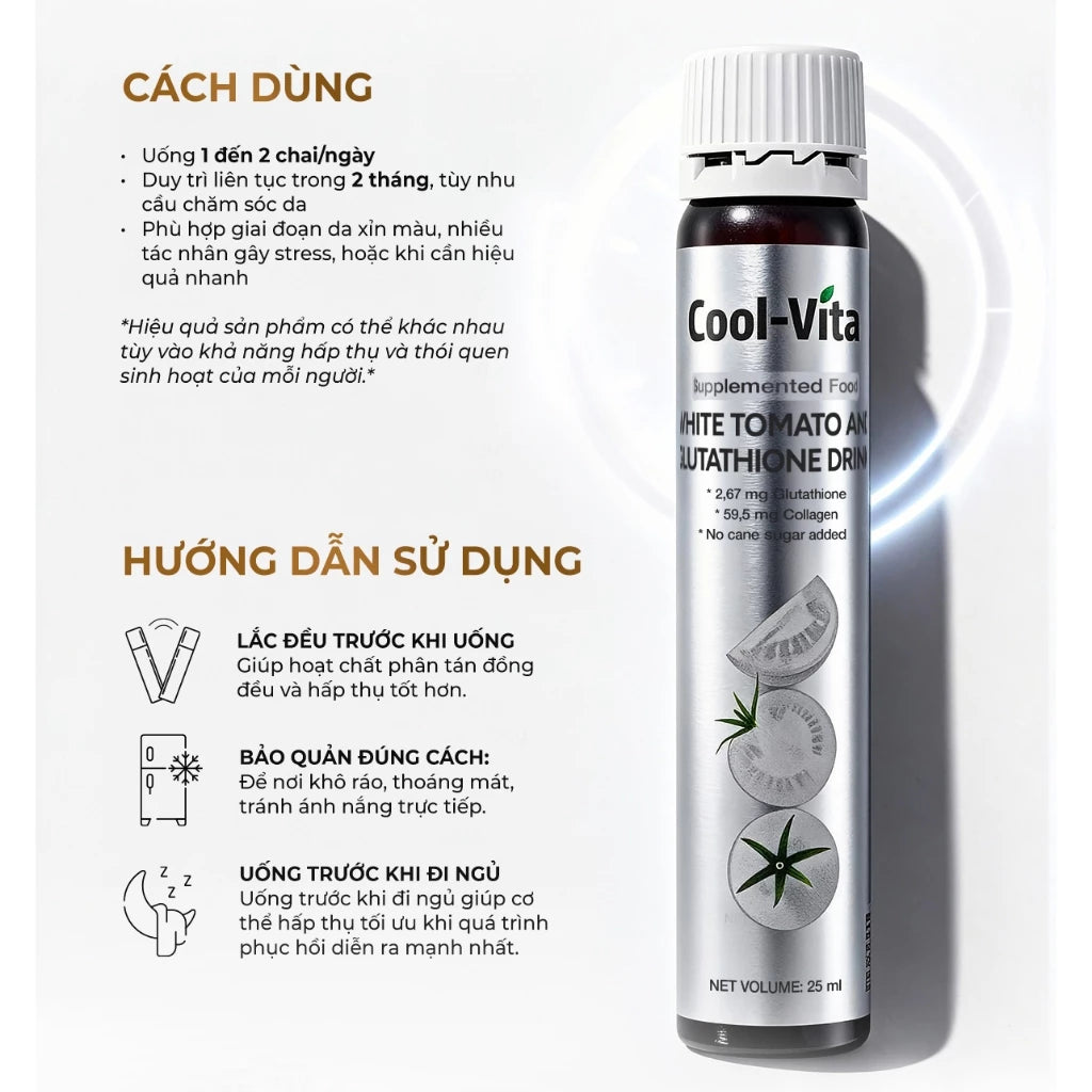Combo 5 hộp Thức uống Cà chua trắng và Glutathione hỗ trợ làm đẹp sáng da